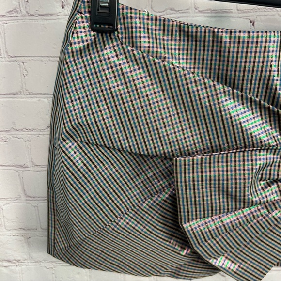 PushButton New Check Twisted Ribbon Point Glam micro skirt Medium Shopbop - Picture 9 of 11